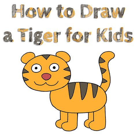 easy tiger drawings for kids.